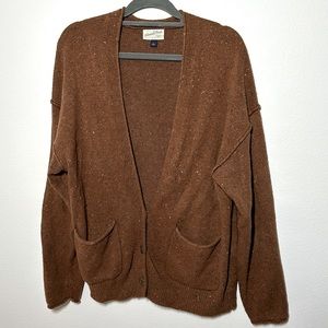 Oversized Grandpa style brown cardigan